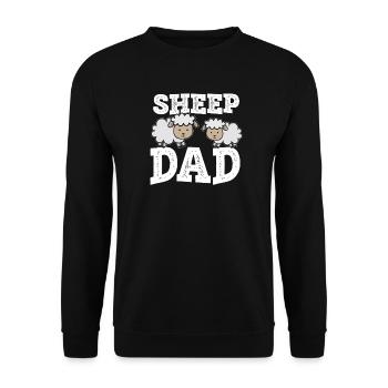Sheep Dad - Unisex Sweatshirt - black - Front - Alina (178cm) & Michal (187cm)
