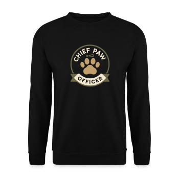 Hundesitter Haustierversorgungsdienst - Unisex Pullover - Schwarz - Vorne - Alina (178cm) & Michal (187cm)