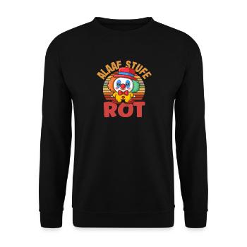 Lustiger Karneval Helau Fasching Alaaf Stufe Rot - Unisex Pullover - Schwarz - Vorne - Alina (178cm) & Michal (187cm)