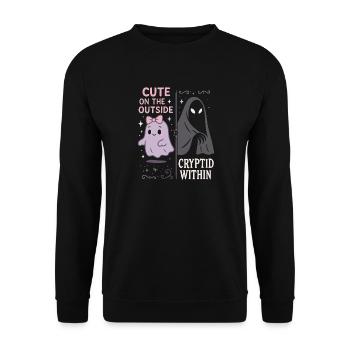 Effrayant Doux Pastel Goth Kawaii Halloween Mignon - Sweat-shirt Unisexe - noir - Devant - Alina (178cm) & Michal (187cm)