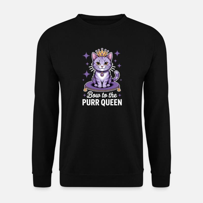 Katzen Spruch Katze Lustiges Katzen Geschenk - Unisex Pullover - Schwarz