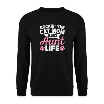 Tante Cadeau Meilleure Tante Du Monde - Sweat-shirt Unisexe - noir - Devant - Alina (178cm) & Michal (187cm)