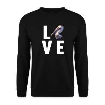 Pelicans Pelican - Unisex Sweatshirt - black - Front - Alina (178cm) & Michal (187cm)