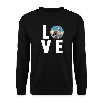 Pelicans Pelican - Unisex Sweatshirt - black - Front - Alina (178cm) & Michal (187cm)