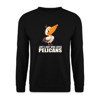 Pélicans Pélican - Sweat-shirt Unisexe - noir - Devant - Alina (178cm) & Michal (187cm)