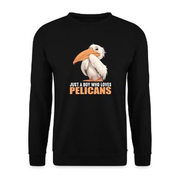 Pelicans Pelican - Unisex Sweatshirt - black - Front - Alina (178cm) & Michal (187cm)