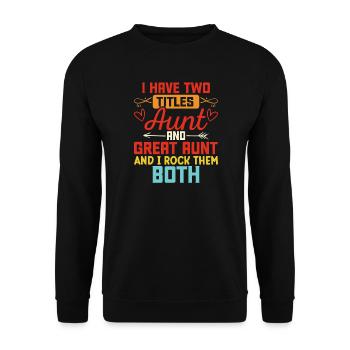 Tante Cadeau Meilleure Tante Du Monde - Sweat-shirt Unisexe - noir - Devant - Alina (178cm) & Michal (187cm)