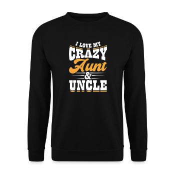 Cadeau de la meilleure tante oncle du monde - Sweat-shirt Unisexe - noir - Devant - Alina (178cm) & Michal (187cm)