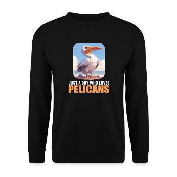 Pélicans Pélican - Sweat-shirt Unisexe - noir - Devant - Alina (178cm) & Michal (187cm)