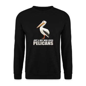 Pelicans Pelican - Unisex Sweatshirt - black - Front - Alina (178cm) & Michal (187cm)