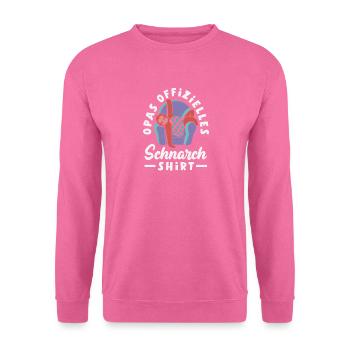Chemise officielle de grand-père pour ronfler – Paresseux - Sweat-shirt Unisexe - rose - Devant