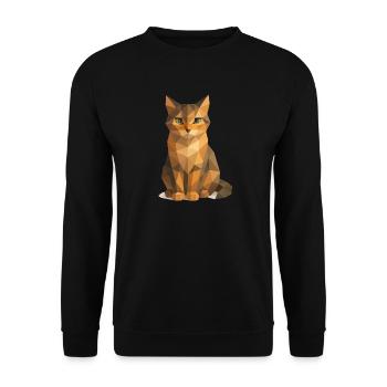 Chat mignon – Chaton mignon pour les amoureux des animaux - Sweat-shirt Unisexe - noir - Devant - Alina (178cm) & Michal (187cm)