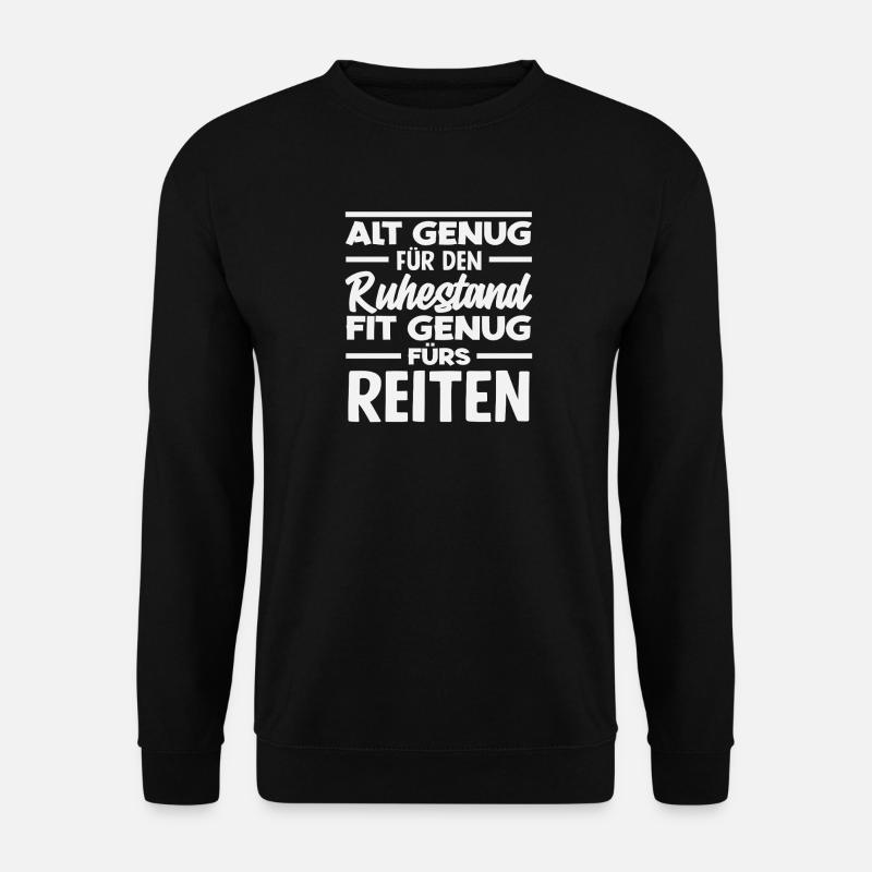 Ruhestand Rente Pferdemädchen Reiten Ponyfans - Unisex Pullover - Schwarz