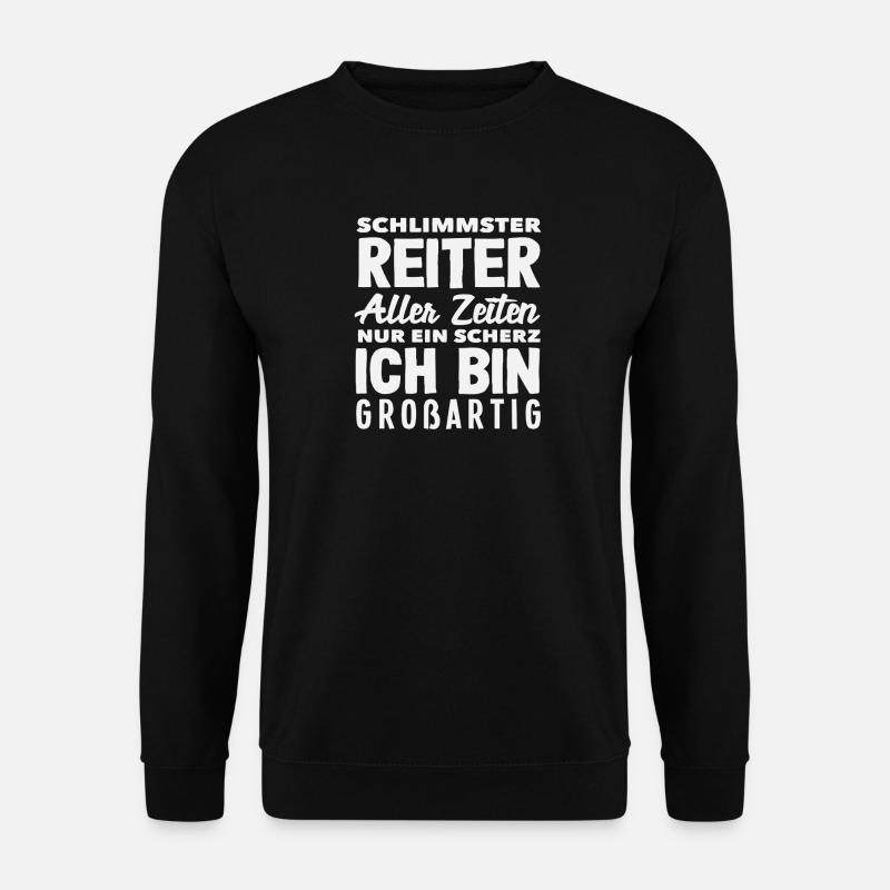 Lustiges Bester Pferdemädchen Reiten Ponyfans - Unisex Pullover - Schwarz