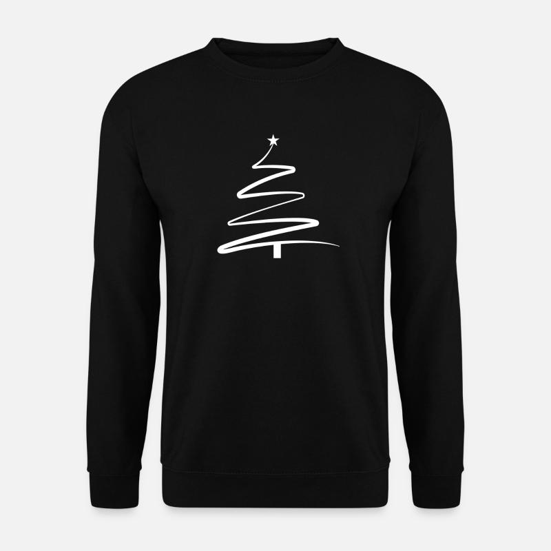 Christmas Tree Zigzag Sketch - Unisex Sweatshirt - black