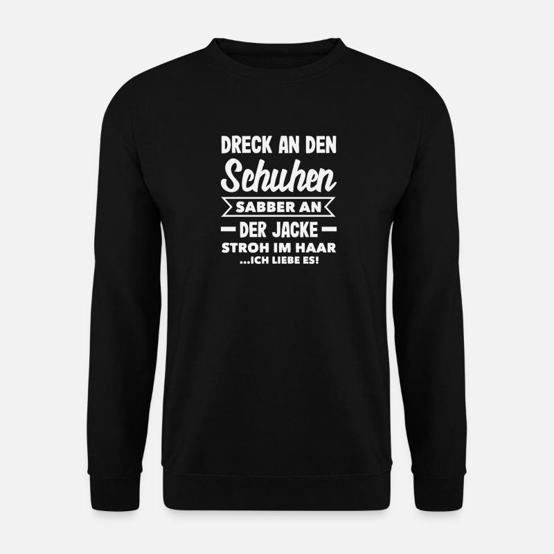 Ich Liebes Es Pferdemädchen Reiten Ponyfans Reiter - Unisex Pullover - Schwarz
