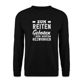 Born To Ride Horse Girls Fans de poneys Cavaliers - Sweat-shirt Unisexe - noir - Devant - Alina (178cm) & Michal (187cm)