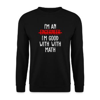 Math Math Math Professeur de mathématiques Mathématicien - Sweat-shirt Unisexe - noir - Devant - Alina (178cm) & Michal (187cm)