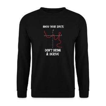 Math Math Math Professeur de mathématiques Mathématicien - Sweat-shirt Unisexe - noir - Devant - Alina (178cm) & Michal (187cm)