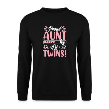 Tante Cadeau Meilleure Tante Du Monde - Sweat-shirt Unisexe - noir - Devant - Alina (178cm) & Michal (187cm)