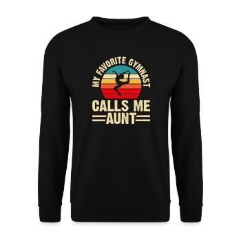 Tante Cadeau Meilleure Tante Du Monde - Sweat-shirt Unisexe - noir - Devant - Alina (178cm) & Michal (187cm)