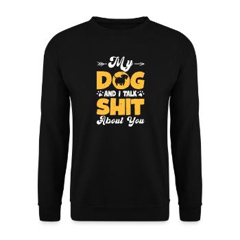 Meilleur cadeau de papa de chien Dog Lover - Sweat-shirt Unisexe - noir - Devant - Alina (178cm) & Michal (187cm)