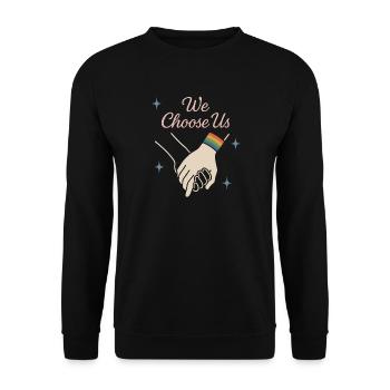 Groovy Pride Retro Égalité Queer Histoire - Sweat-shirt Unisexe - noir - Devant - Alina (178cm) & Michal (187cm)