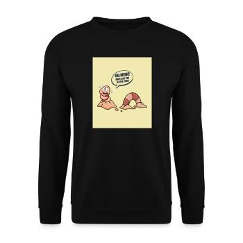 Today the worm is in! - Unisex Sweatshirt - black - Front - Alina (178cm) & Michal (187cm)