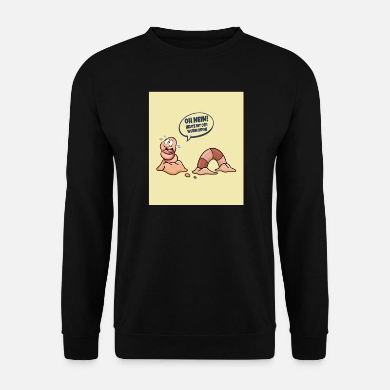 Heute ist der Wurm drin! - Unisex Pullover - Schwarz