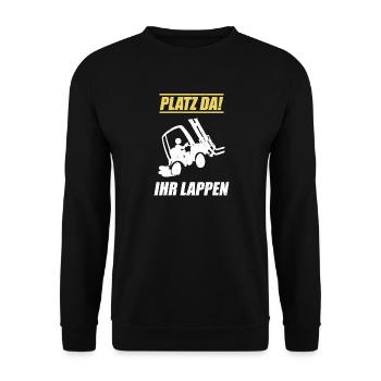 Space Since Your Rag / Forklift Driver Saying - Unisex Sweatshirt - black - Front - Alina (178cm) & Michal (187cm)