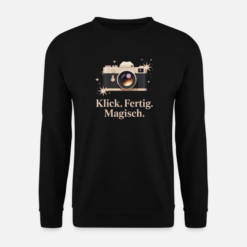 Click Done Magical Retro Camera Enthusiasts - Unisex Sweatshirt - black