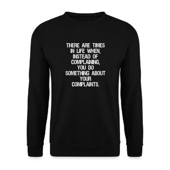 there are times in life when - Unisex Pullover - Schwarz - Vorne - Alina (178cm) & Michal (187cm)