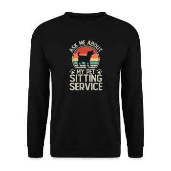 Dogs Dog Lover Dog Owner Gift - Unisex Sweatshirt - black - Front - Alina (178cm) & Michal (187cm)
