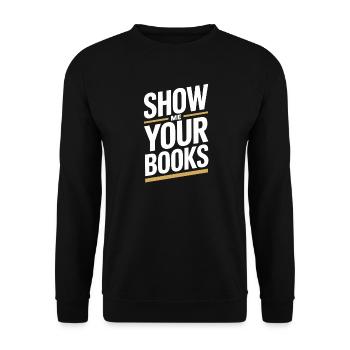 Montrez-moi vos livres Leseratte Buch Lesen Bücher - Sweat-shirt Unisexe - noir - Devant - Alina (178cm) & Michal (187cm)