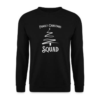 Family Christmas Tree Squad - Unisex Pullover - Schwarz - Vorne - Alina (178cm) & Michal (187cm)