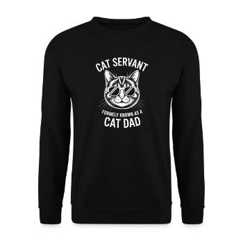 Cats Saying Dad Dad Funny Cats Gift - Unisex Sweatshirt - black - Front - Alina (178cm) & Michal (187cm)