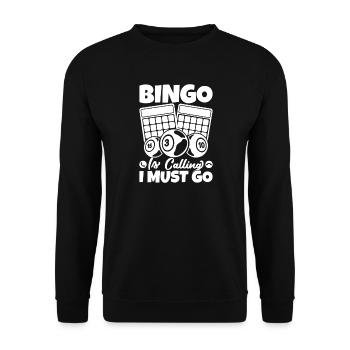 Bingo Player Bingo Is Calling Must Go Bingo - Sweat-shirt Unisexe - noir - Devant - Alina (178cm) & Michal (187cm)