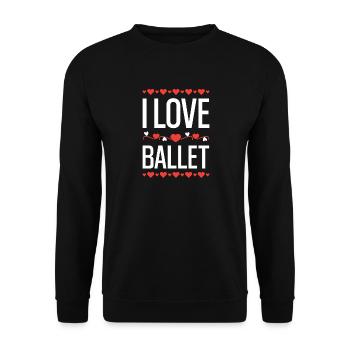 I Love Ballet - Unisex Sweatshirt - black - Front - Alina (178cm) & Michal (187cm)