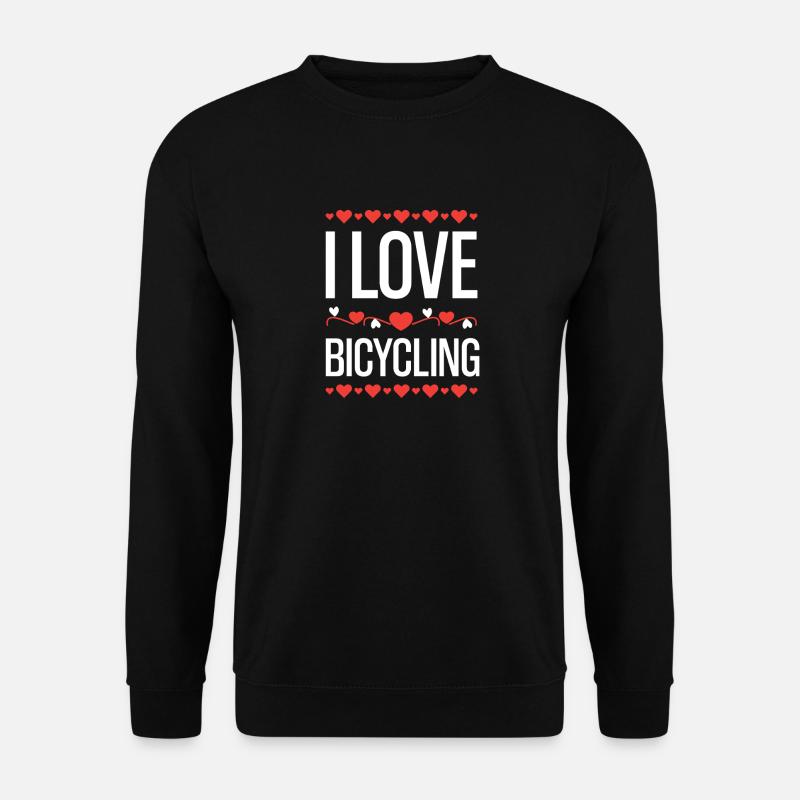 I Love Cycling  - Unisex Pullover - Schwarz