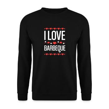 J’adore le barbecue - Sweat-shirt Unisexe - noir - Devant - Alina (178cm) & Michal (187cm)