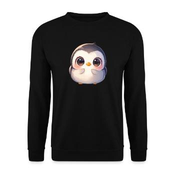 Penguins Penguin - Unisex Sweatshirt - black - Front - Alina (178cm) & Michal (187cm)