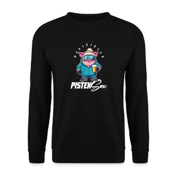 Slopes Sau Ski goggles Après ski - Unisex Sweatshirt - black - Front - Alina (178cm) & Michal (187cm)