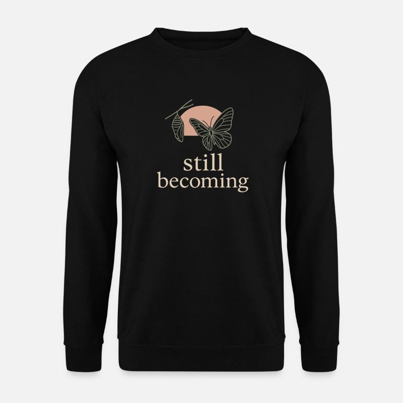 Achtsames Wachstum, Frühlingserneuerung, - Unisex Pullover - Schwarz