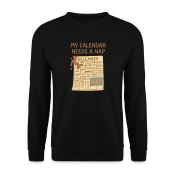 Feiertagskater-post-weihnachtsstimmungs-neujahr - Unisex Pullover - Schwarz - Vorne - Alina (178cm) & Michal (187cm)