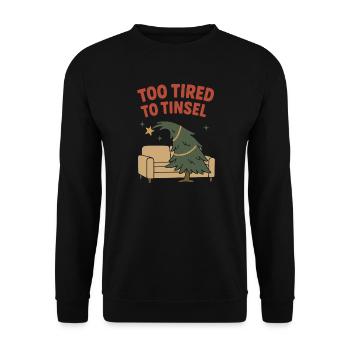 Feiertagskater-post-weihnachtsstimmungs-neujahr - Unisex Pullover - Schwarz - Vorne - Alina (178cm) & Michal (187cm)