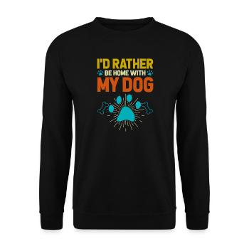 Dogs Dog Lover Dog Owner Gift - Unisex Sweatshirt - black - Front - Alina (178cm) & Michal (187cm)