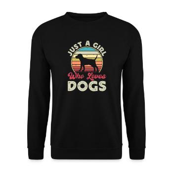 Dogs Dog Lover Dog Owner Gift - Unisex Sweatshirt - black - Front - Alina (178cm) & Michal (187cm)