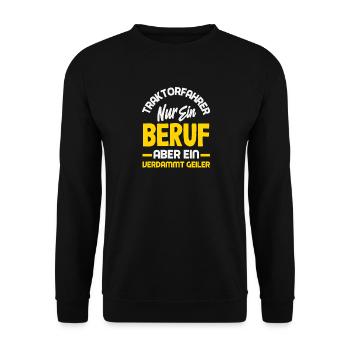 Conducteur de tracteur, un métier sacrément cool - Sweat-shirt Unisexe - noir - Devant - Alina (178cm) & Michal (187cm)