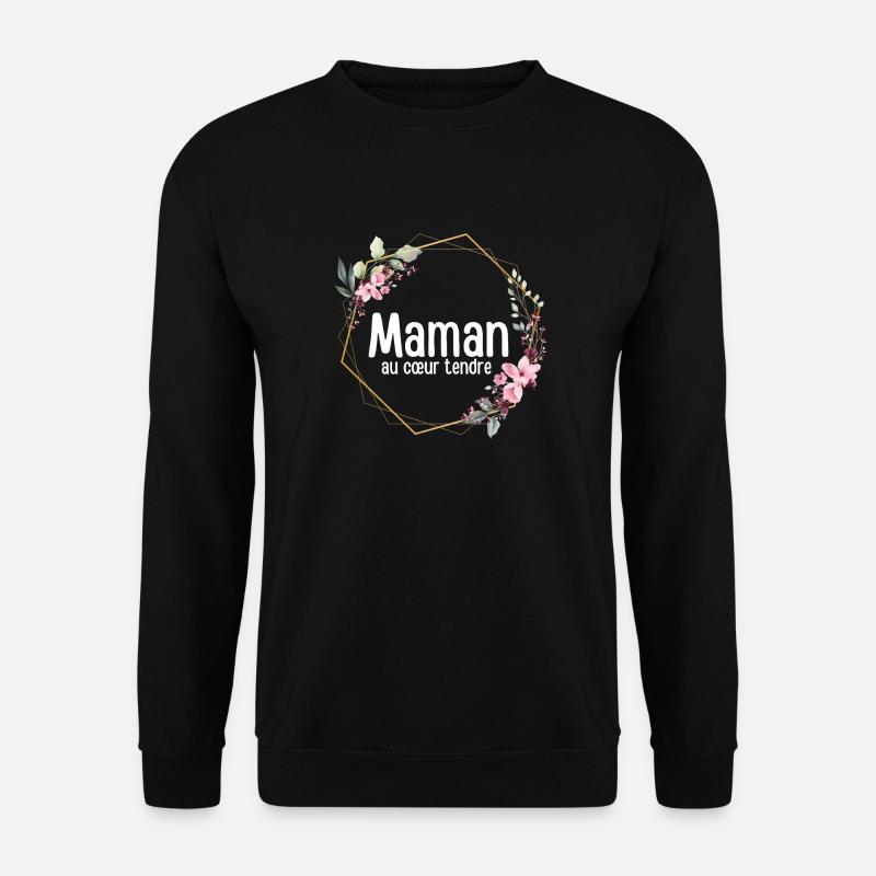 Soft-hearted mom - Unisex Sweatshirt - black