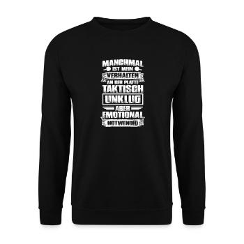 Mon comportement Tennis de table Joueurs de tennis de table - Sweat-shirt Unisexe - noir - Devant - Alina (178cm) & Michal (187cm)